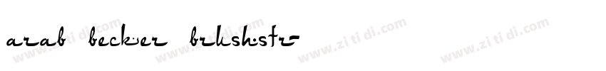 arab becker brushstr字体转换